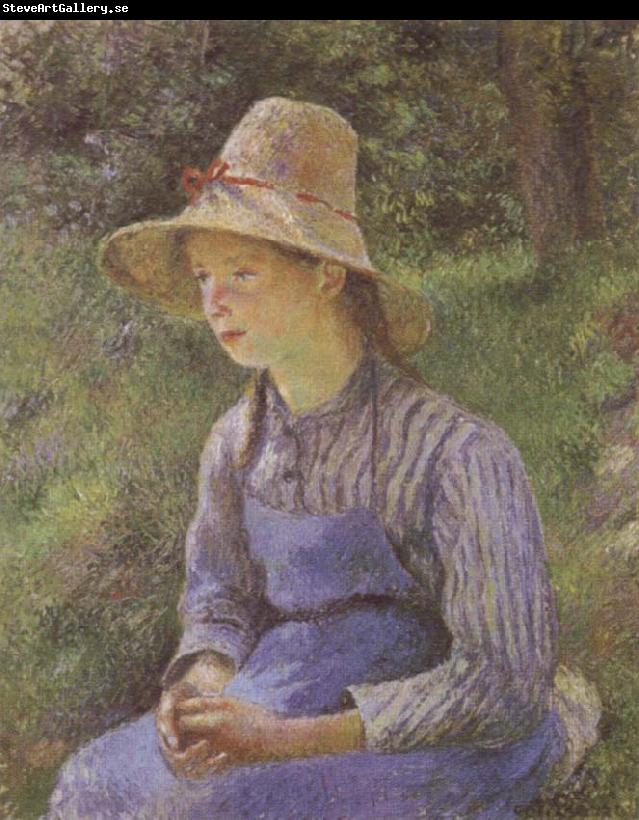 Camille Pissarro Young Peasant Girl Wearing a Hat